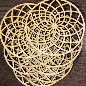 Intricate Wooden Coasters